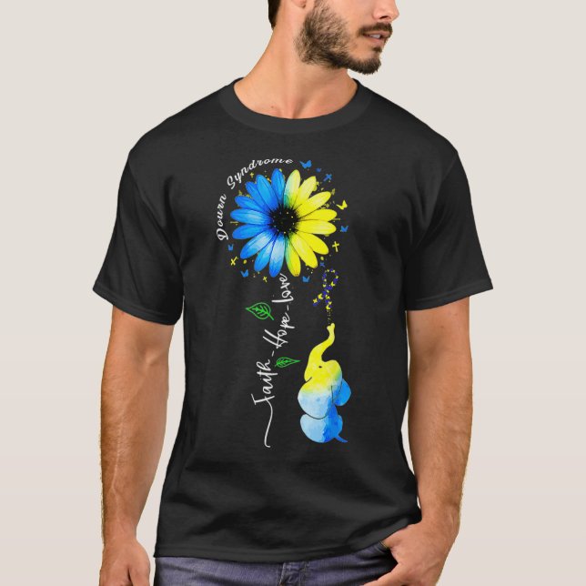 Camiseta Faith Hope ama el síndrome de Down, The Blu (Anverso)