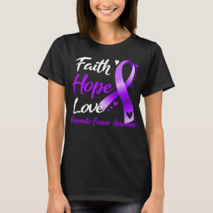 Camiseta Faith Hope ama la conciencia del cáncer pancreátic