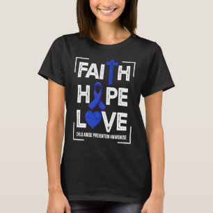 Camiseta Faith Hope ama la prevención del abuso infantil