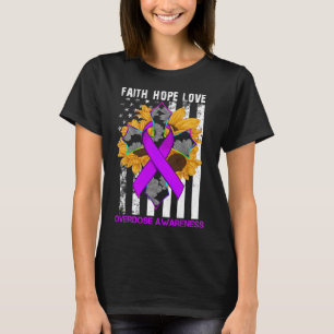 Camiseta Faith Hope Amor Cruz Y La Conciencia Sobre La Sobr