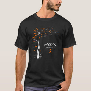 Camiseta Faith Hope Cure Dandelion Naranja Ribbon Aware