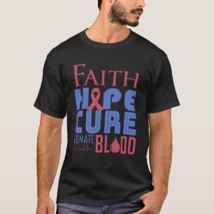 Camiseta Faith Hope Cure Donan Día Mundial de Donantes de S