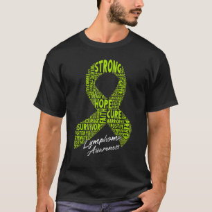 Camiseta Faith Hope Cure Lymphoma Awareness Ribbon Warrior 