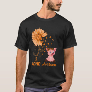 Camiseta Faith Hope Cure Pig Con Daisy Flower TDA Awarene