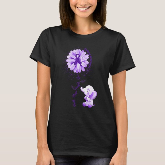 Camiseta Faith Hope Fight Love Elephant Epilepsy Awareness  (Anverso)