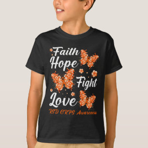 Camiseta Faith Hope Fight Love RSD CRPS Awareness Butterfly
