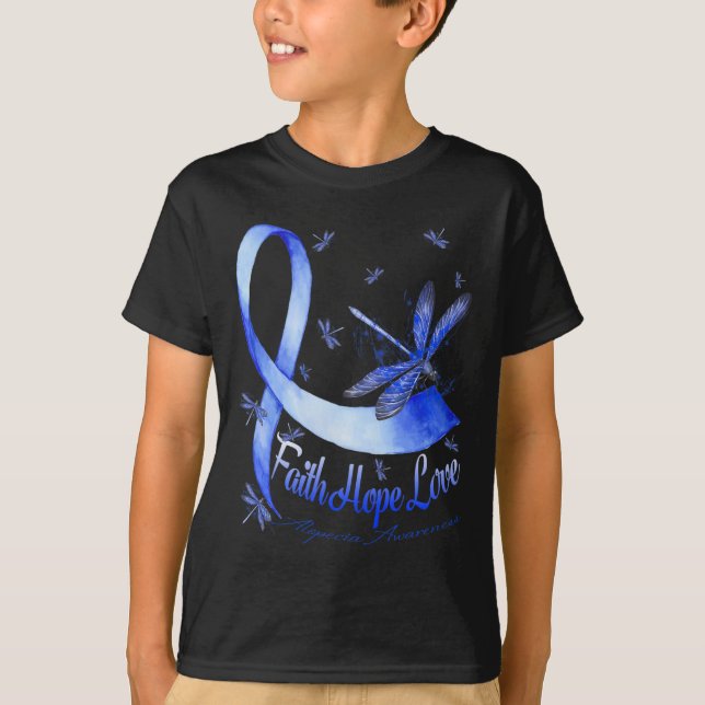 Camiseta Faith Hope Love Alopecia Awareness Dragonfly (Anverso)