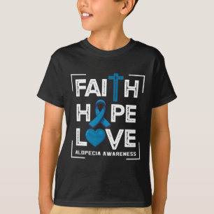 Camiseta Faith Hope Love Alopecia Conciencia 1