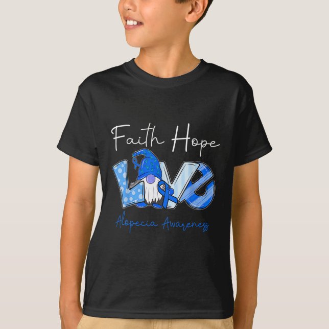 Camiseta Faith Hope Love Alopecia Conciencia 3 (Anverso)