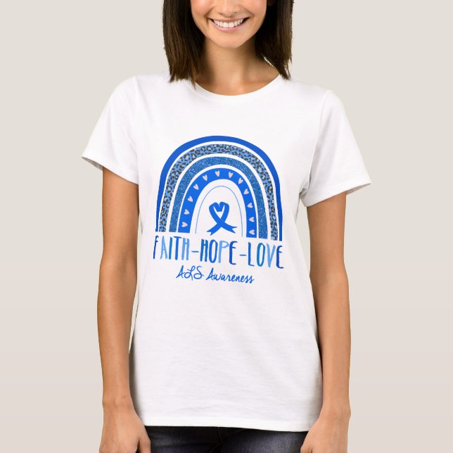 Camiseta Faith Hope Love ALS Awareness (Anverso)