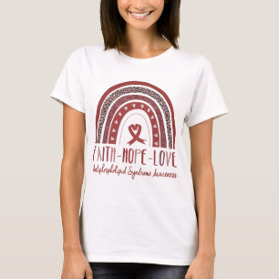 Camiseta Faith Hope Love Antifosfolípido Syndrome Awarenes