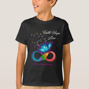 Camiseta Faith Hope Love Brain Aneurysm Awareness