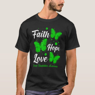 Camiseta Faith Hope Love Brain Disabilities Sensibilización