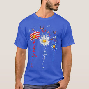 Camiseta Faith Hope Love Butterfly Daisy Christians Dios 4