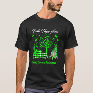 Camiseta Faith Hope Love Celiac Enfermedad Conciencia