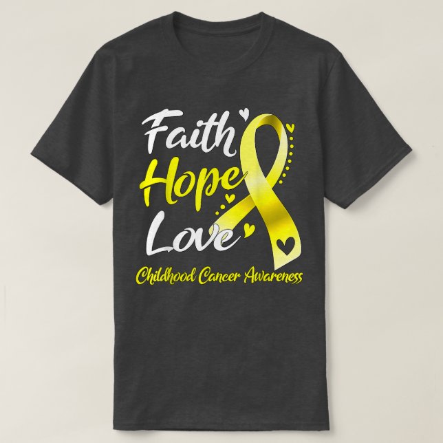 Camiseta Faith Hope Love Child Cancer Awareness 1643 (Diseño del anverso)