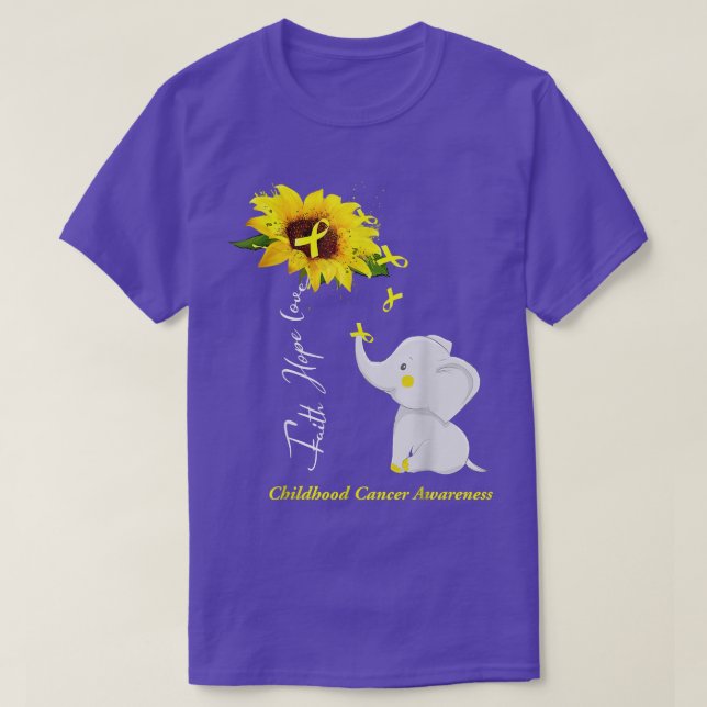 Camiseta Faith Hope Love Child Cancer Awareness 1651 (Diseño del anverso)