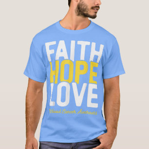 Camiseta Faith Hope Love Childhood Cancer Awareness Month G