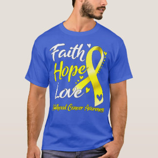 Camiseta Faith Hope Love Children Cancer Awareness (1)