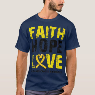 Camiseta Faith Hope Love Children's Cancer Awareness1644