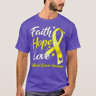 Camiseta Faith Hope Love Children's Cancer Awareness1650