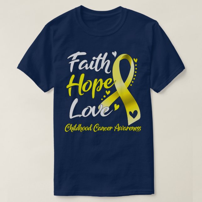 Camiseta Faith Hope Love Children's Cancer Awareness1654 (Diseño del anverso)