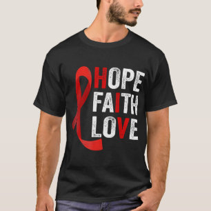 Camiseta Faith Hope Love - Conciencia por el Día Mundial co