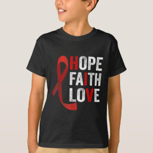Camiseta Faith Hope Love - Conciencia por el Día Mundial co