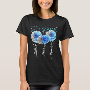 Camiseta Faith Hope Love Cute Daisy Diabetes Awareness Gift