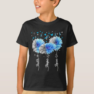 Camiseta Faith Hope Love Cute Daisy Diabetes Awareness Gift