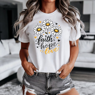Camiseta Faith, Hope, Love & Daisies