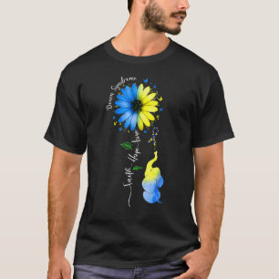 Camiseta Faith Hope Love Down Syndrome Awareness Ribbon Yel