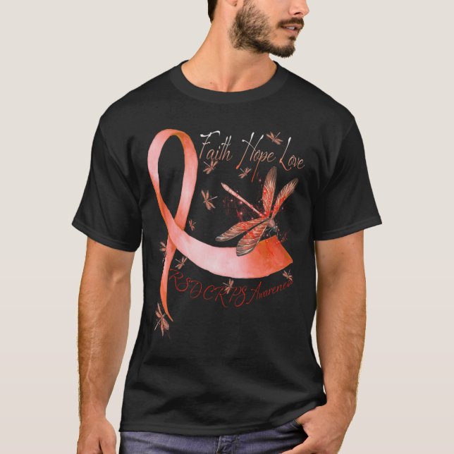 Camiseta Faith Hope Love Dragonfly Rsd Crps Conciencia (Anverso)