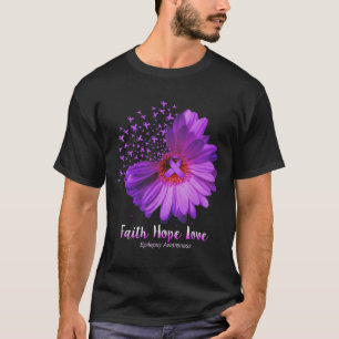 Camiseta Faith Hope Love Epilepsy Awareness Sunflower