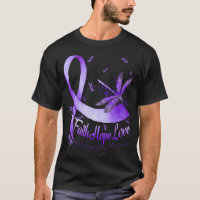 Faith Hope Love Fibromialgia Awareness Dragonfly