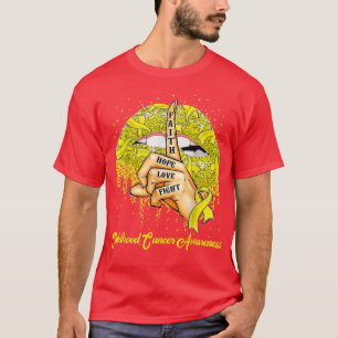 Camiseta Faith Hope Love Fight Children Cancer Awareness R