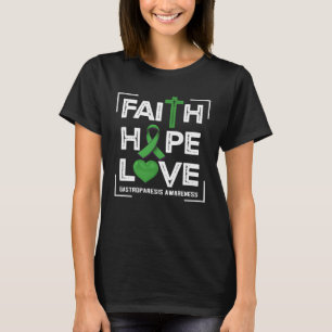 Camiseta Faith Hope Love Gastroparesis Conciencia