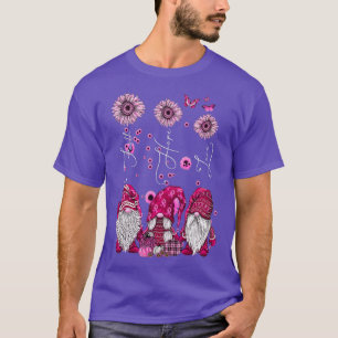 Camiseta Faith Hope Love Gnome Ribbon Cáncer de Mama Awaren