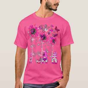 Camiseta Faith Hope Love Gnome Ribbon Cáncer de Mama Awaren