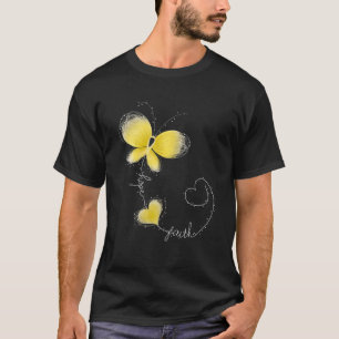 Camiseta Faith Hope Love Gold Butterfly Childhood Cancer Wa