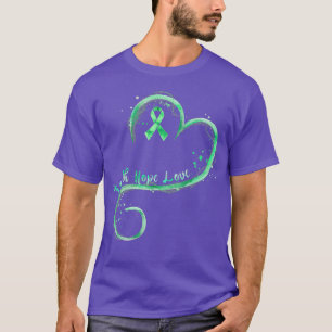 Camiseta Faith Hope Love Green Ribbon Mental Health Awarene