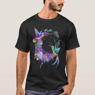 Camiseta Faith Hope Love Hummingbird Hummingbird Foto de Bi