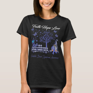 Camiseta Faith Hope Love Irritable Bowel Syndrome Awareness