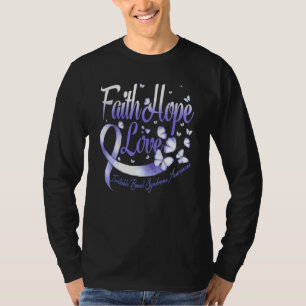Camiseta Faith Hope Love Irritable Bowel Syndrome Awareness