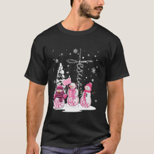 Camiseta Faith Hope Love Jesus Snowman Mama Cancer Christ