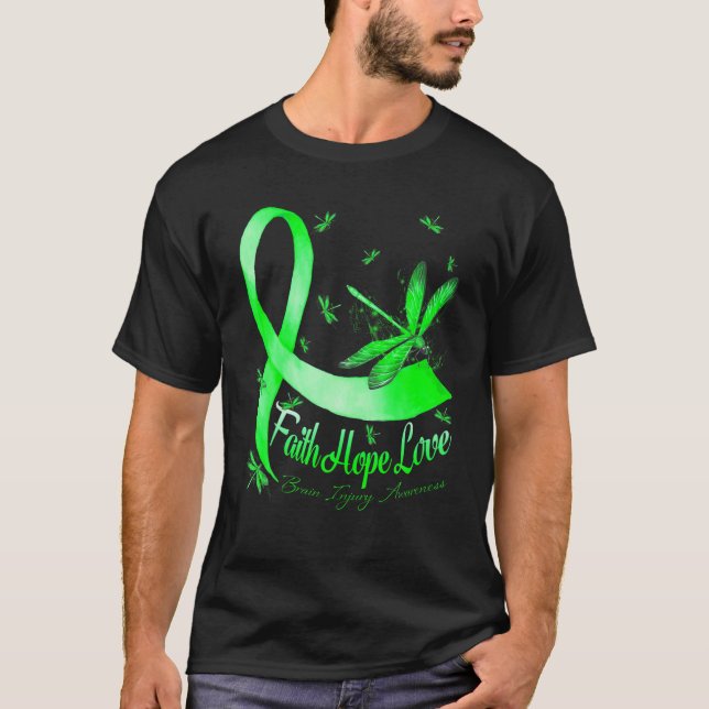 Camiseta Faith Hope Love Lesiones cerebrales Conciencia Dra (Anverso)