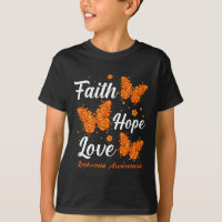 Faith Hope Love Leukemia Awareness Butterfly