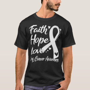 Camiseta Faith Hope Love Lung Cancer Awareness