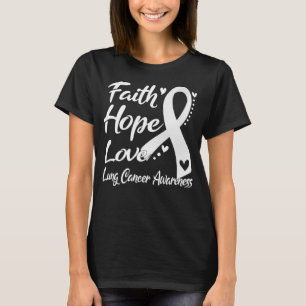 Camiseta Faith Hope Love Lung Cancer Awareness