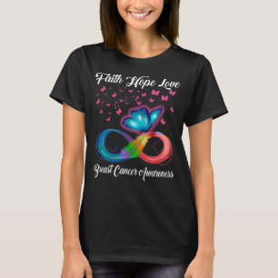 Camiseta Faith Hope Love Mama Cancer Awareness